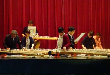 文化祭　箏曲部演奏の様子　写真