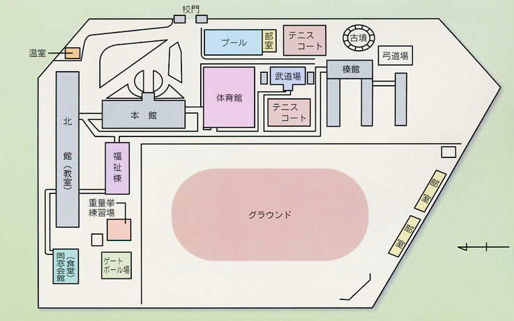 校舎の配置図